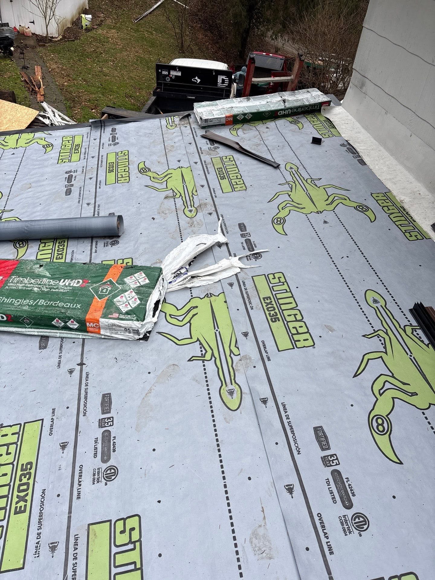 Decking and underlayment — Shield Pro Roofing project in central Ohio
