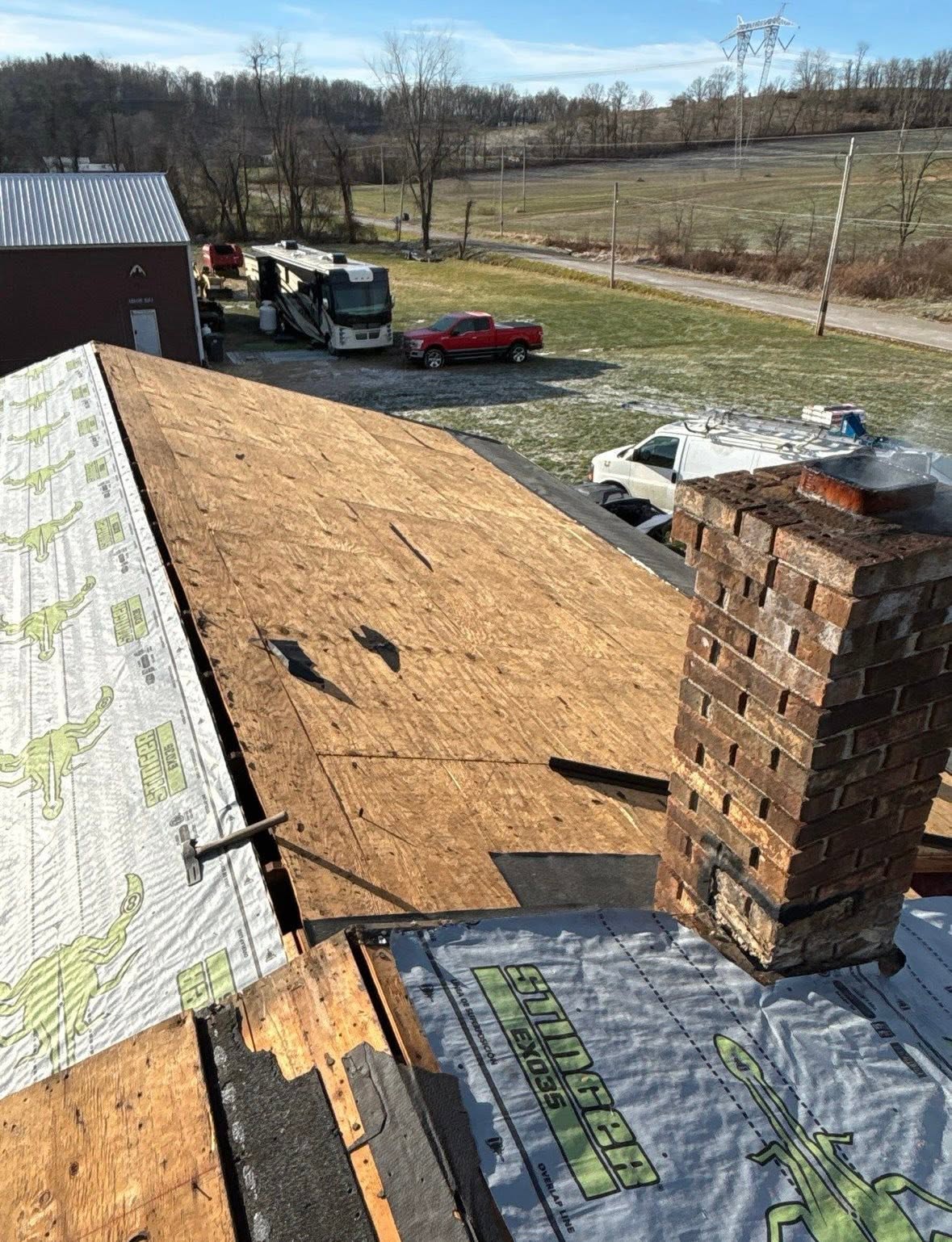Decking and underlayment — Shield Pro Roofing project in central Ohio