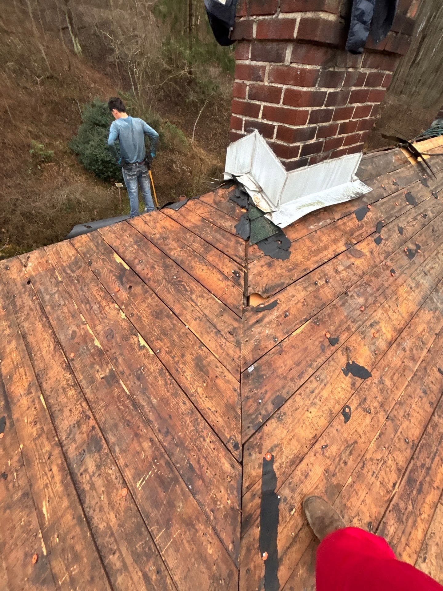 Tear-off and inspection — Shield Pro Roofing project in central Ohio